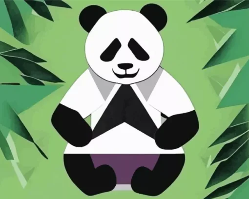 Geometric Abstract Panda Diamond Painting