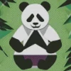 Geometric Abstract Panda Diamond Painting