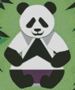 Geometric Abstract Panda Diamond Painting