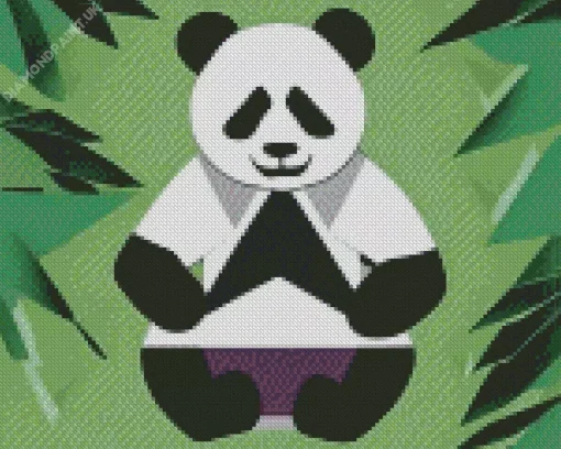 Geometric Abstract Panda Diamond Painting