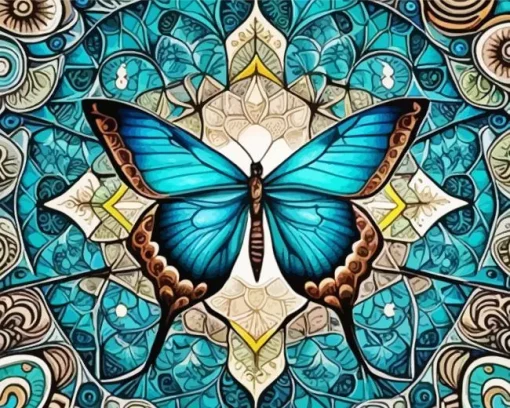 Geometric Butterfly Art Diamond Painting