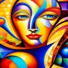 Geometric Face Art Diamond Painting