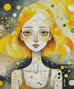 Girl In Yellow Diamond Painting