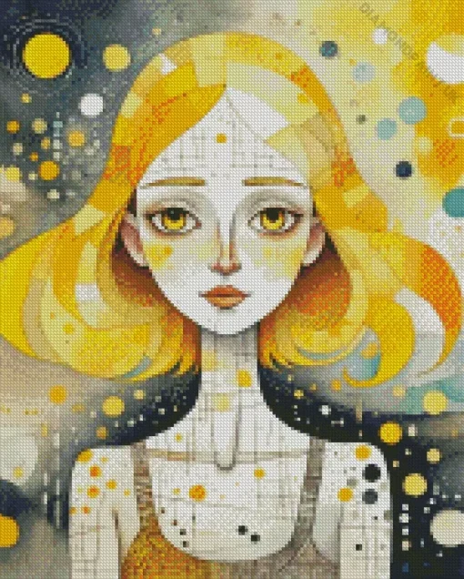 Girl In Yellow Diamond Painting