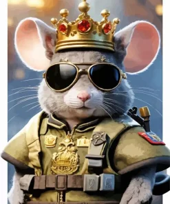 Mouse Wearing Aviator Goggles Diamond Painting