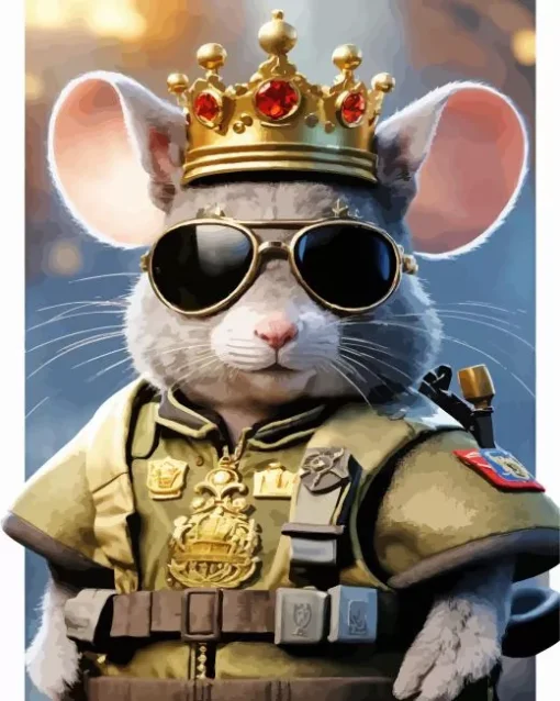 Mouse Wearing Aviator Goggles Diamond Painting