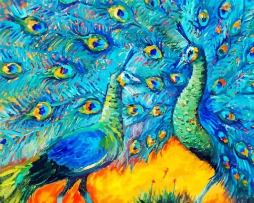 Peacock Couple Diamond Painting