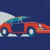 Porsche Illustration Diamond Painting