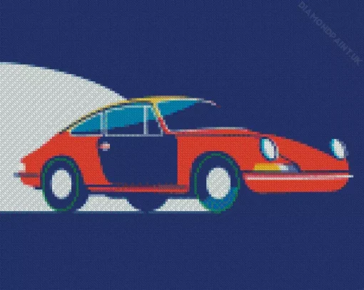 Porsche Illustration Diamond Painting