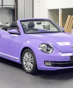 Purple Volkswagen Beetle Diamond Painting