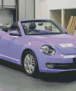 Purple Volkswagen Beetle Diamond Painting