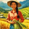 Vietnamese Girl Diamond Painting