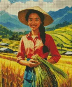 Vietnamese Girl Diamond Painting