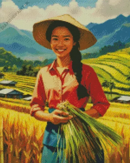 Vietnamese Girl Diamond Painting