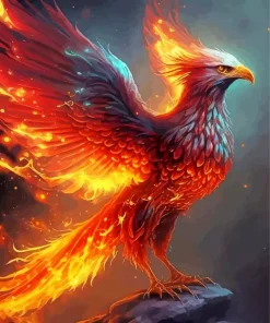 Water And Fire Phoenix Diamond Painting