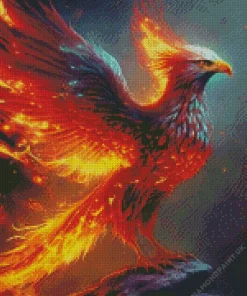 Water And Fire Phoenix Diamond Painting