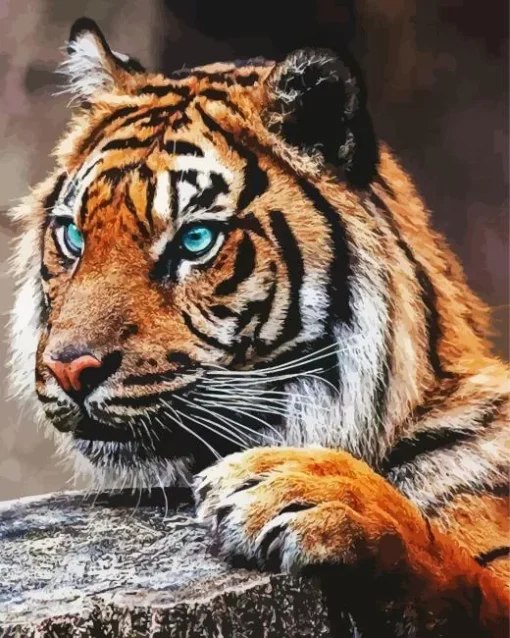 Wild Blue Eyed Tiger Diamond Painting