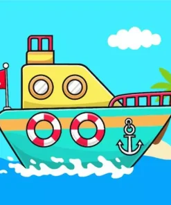 Animation Boat Diamond Painting