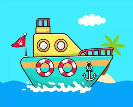 Animation Boat Diamond Painting