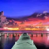 Beach Boardwalk Sunset Diamond Painting