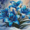 Blue Lilies Diamond Painting