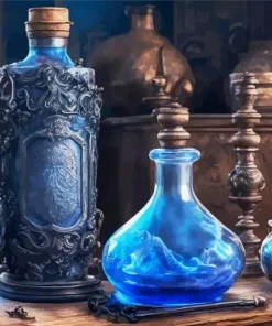 Blue Potion Bottle Diamond Painting