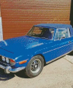 Classic Blue Triumph Stag Diamond Painting