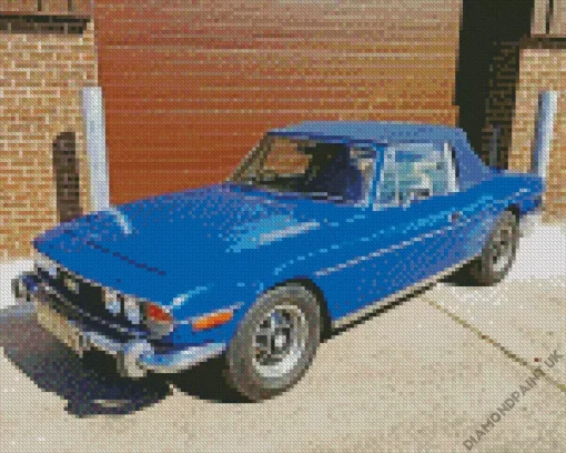 Classic Blue Triumph Stag Diamond Painting