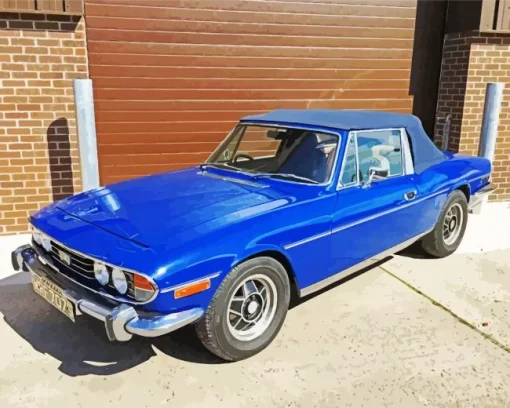 Classic Blue Triumph Stag Diamond Painting