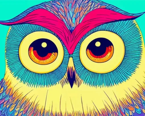 Colorful Bohemian Owl Diamond Painting