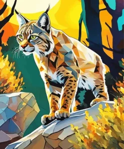 Cubism Bobcat Diamond Painting