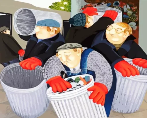 Dustbinmen Beryl Cook Diamond Painting