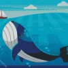 Easy Blue Whale Underwater Diamond Painting