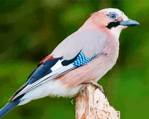 Eurasian Jay Bird Diamond Painting