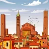 Italy Bologna City Poster Diamond Painting