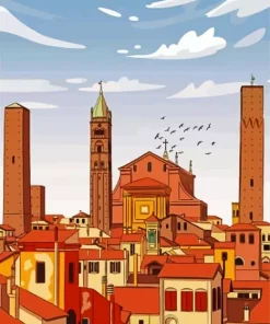 Italy Bologna City Poster Diamond Painting