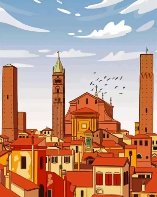 Italy Bologna City Poster Diamond Painting