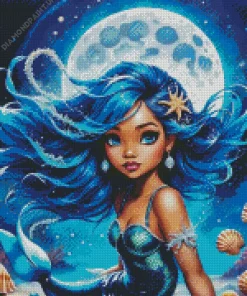 Little Blue Mermaid Diamond Painting