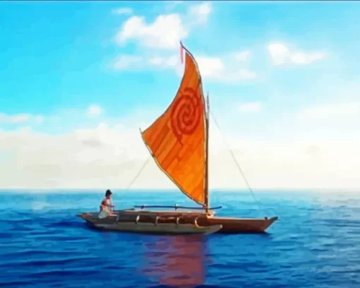 Moana Boat Diamond Painting