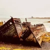 Old Boats On Beach Diamond Painting