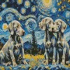 Starry Night Weimaraner Puppies Diamond Painting