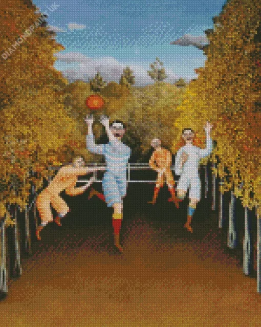 The Football Players By Henri Rousseau Diamond Painting