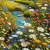 Aesthetic Field Daisy Nature Diamond Painting