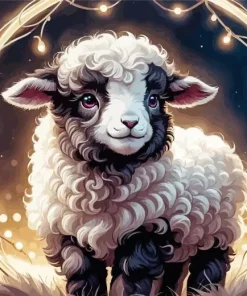 Aesthetic Fluffy Lamb Art Diamond Painting