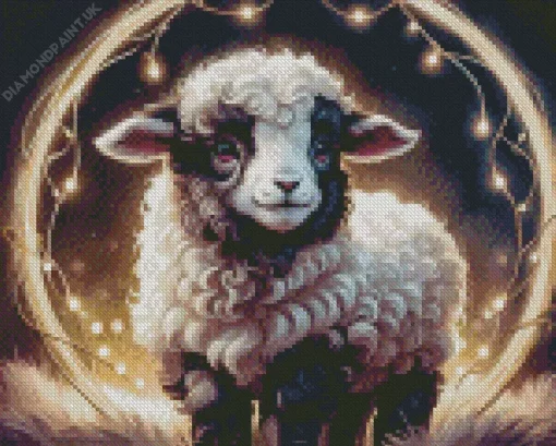 Aesthetic Fluffy Lamb Art Diamond Painting