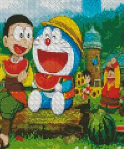 Anime Nobita And Doraemon Diamond Painting