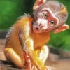 Baby Monkey Diamond Painting