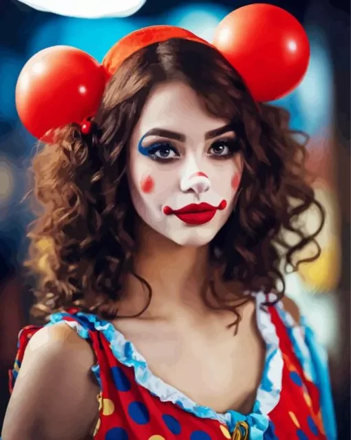 Beautiful Female Clown Diamond Painting