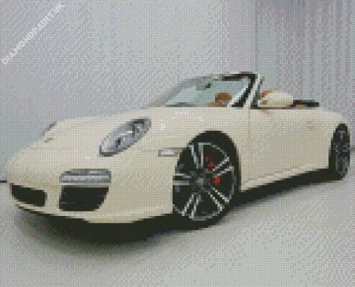 Beige Porsche 911 Diamond Painting