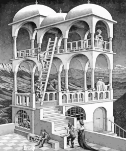 Belvedere By Maurits Cornelis Escher Diamond Painting